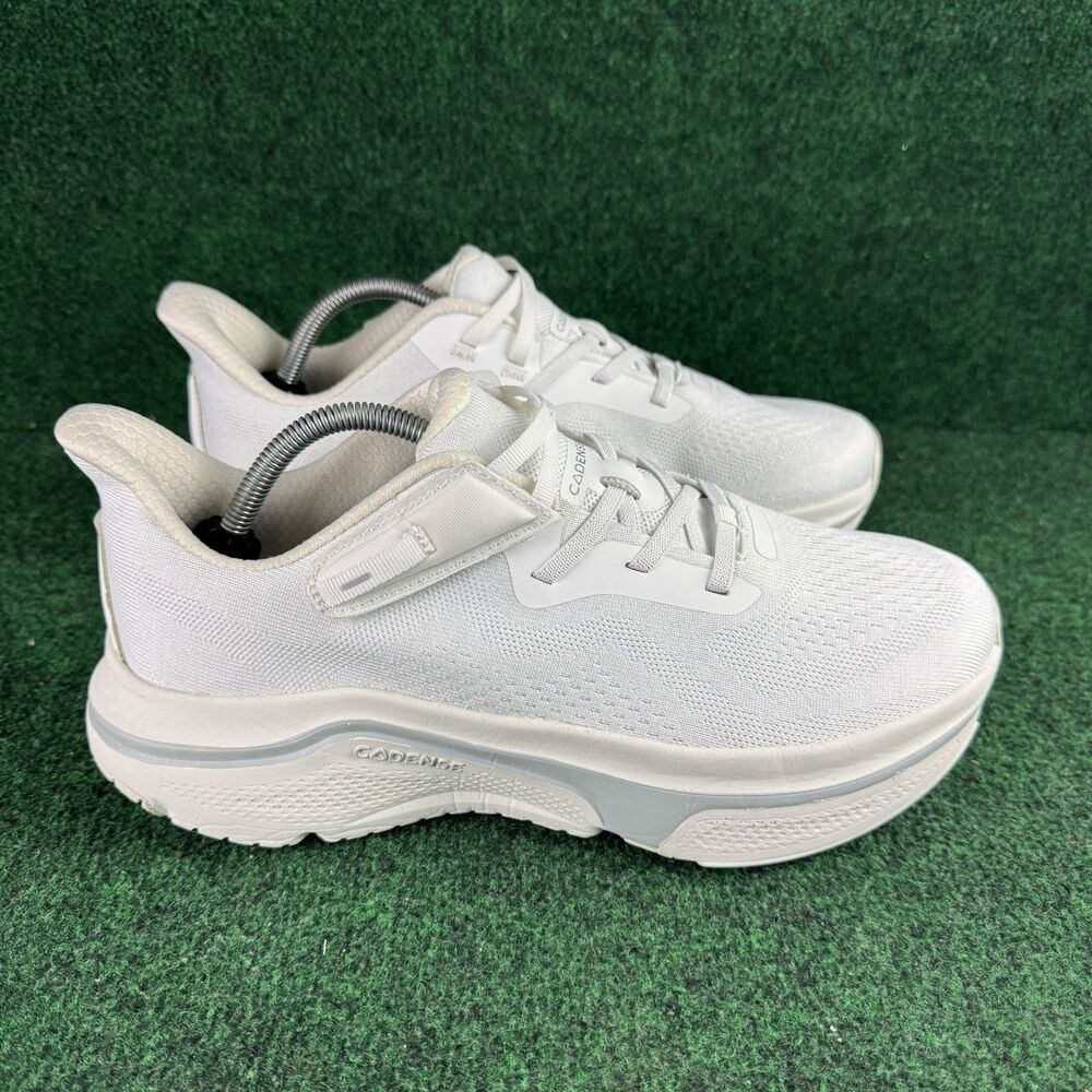 Cadense Shoes Mens 10.5 White Original Adaptive Sneakers Athletic Hook Loop